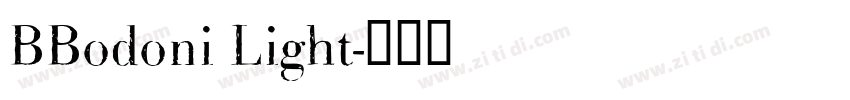 BBodoni Light字体转换
